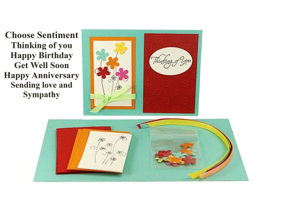 Thinking of You Card Making Kit Craft Kit for Adults Gift - Etsy