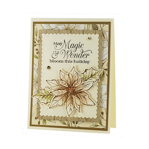 Christmas Cards Handmade, Poinsettia Card, Blank Holiday Cards, Stampin Up Cards,