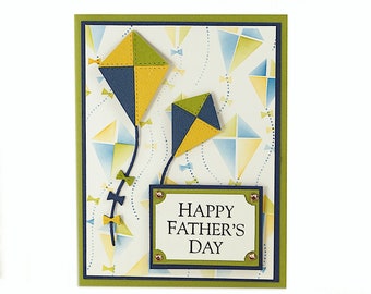 Happy Fathers Day Cards, Kite Themed Card, Homemade Fathers Day Card, Dad Gift Idea,