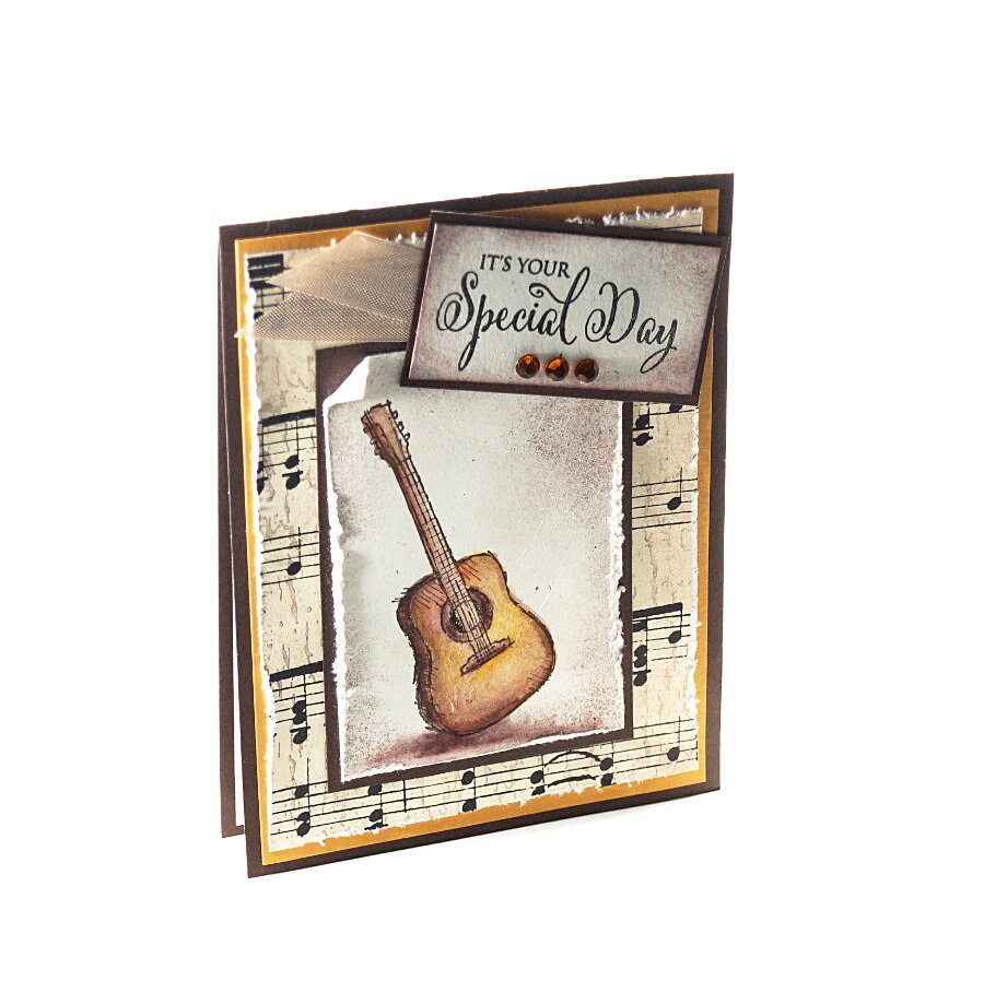 Vintage Guitar Happy Birthday Tissue Paper, Zazzle