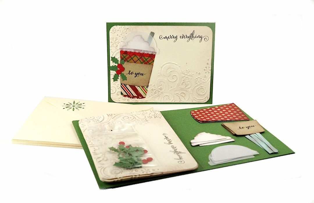 Christmas Card Making Kits Craft Kit For Adults Coffee Cards DIY Kit 