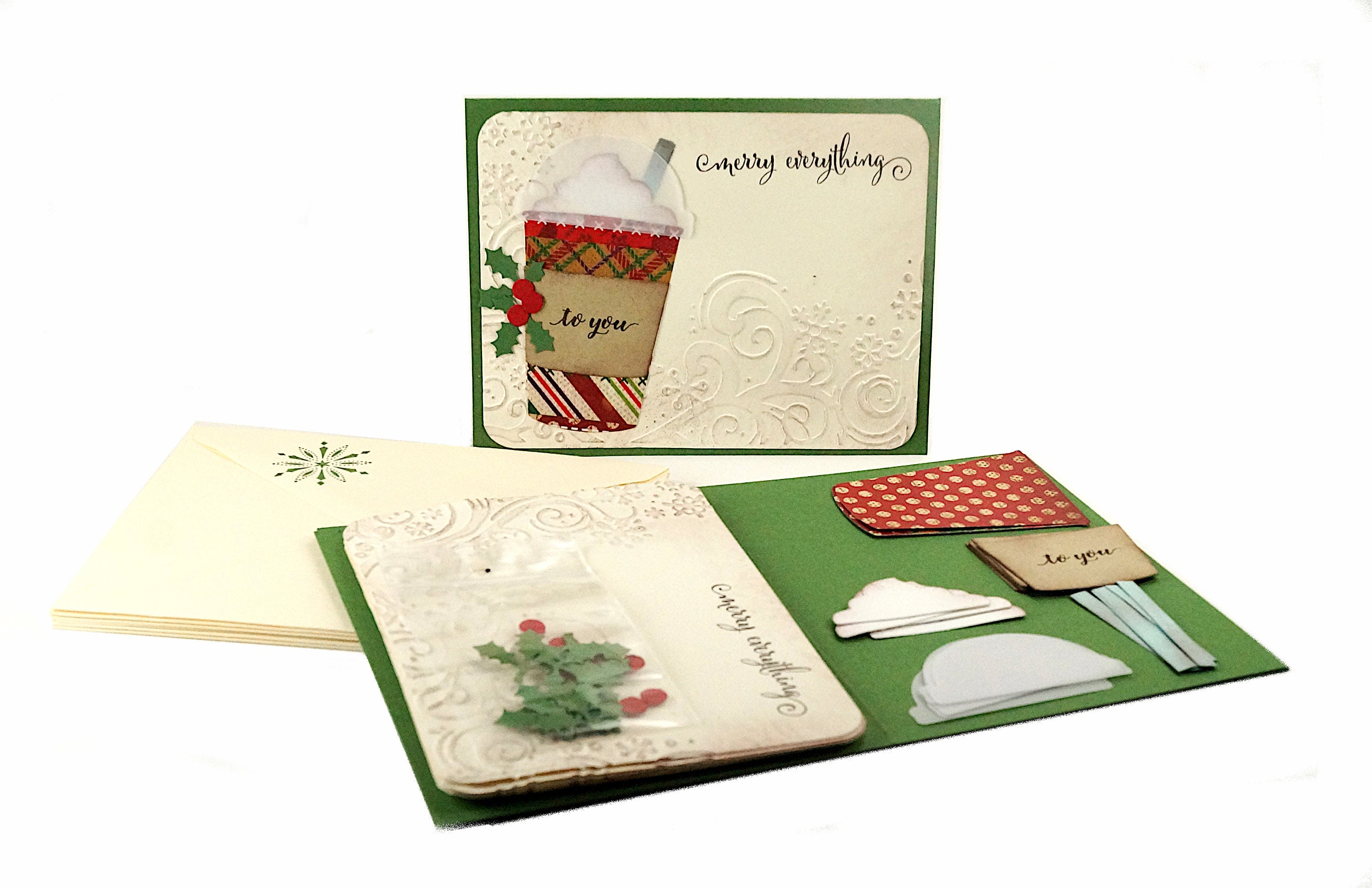 Christmas Card Making Kits For Adults Coffee Cards DIY Kit Etsy