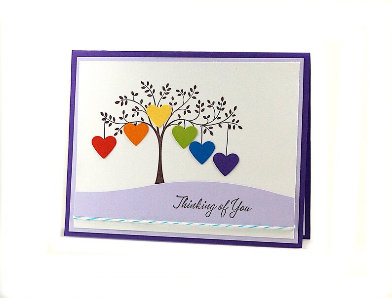 Thinking Of You Card Encouragement Card Rainbow Greeting image 1