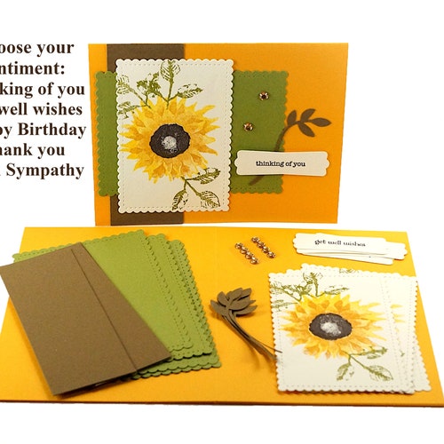 Card Making Kit Thinking of You Card Craft Kits for Adults Etsy