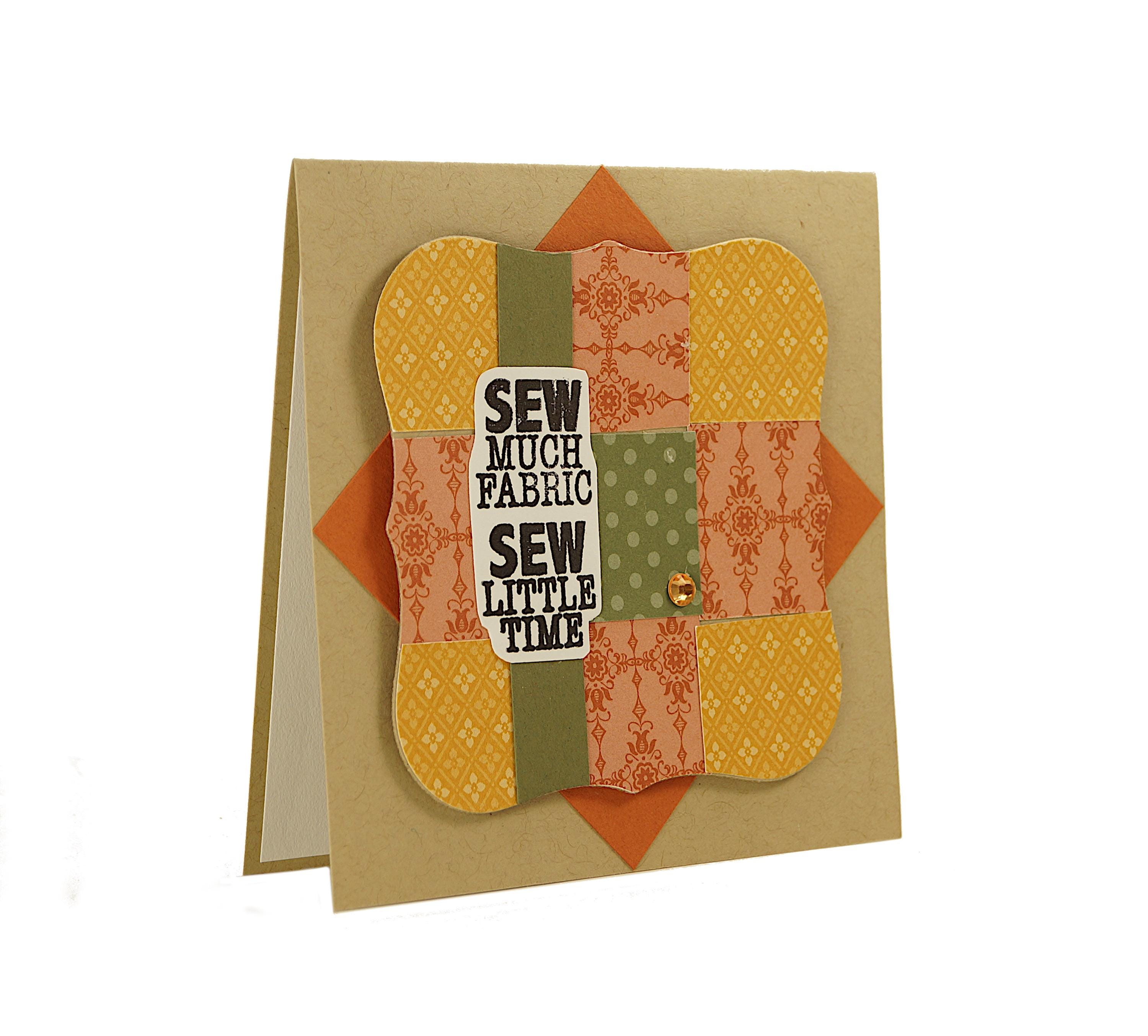 Friendship Cards, Sewing Themed Card, Homemade Cards, Sew Much Fabric ...