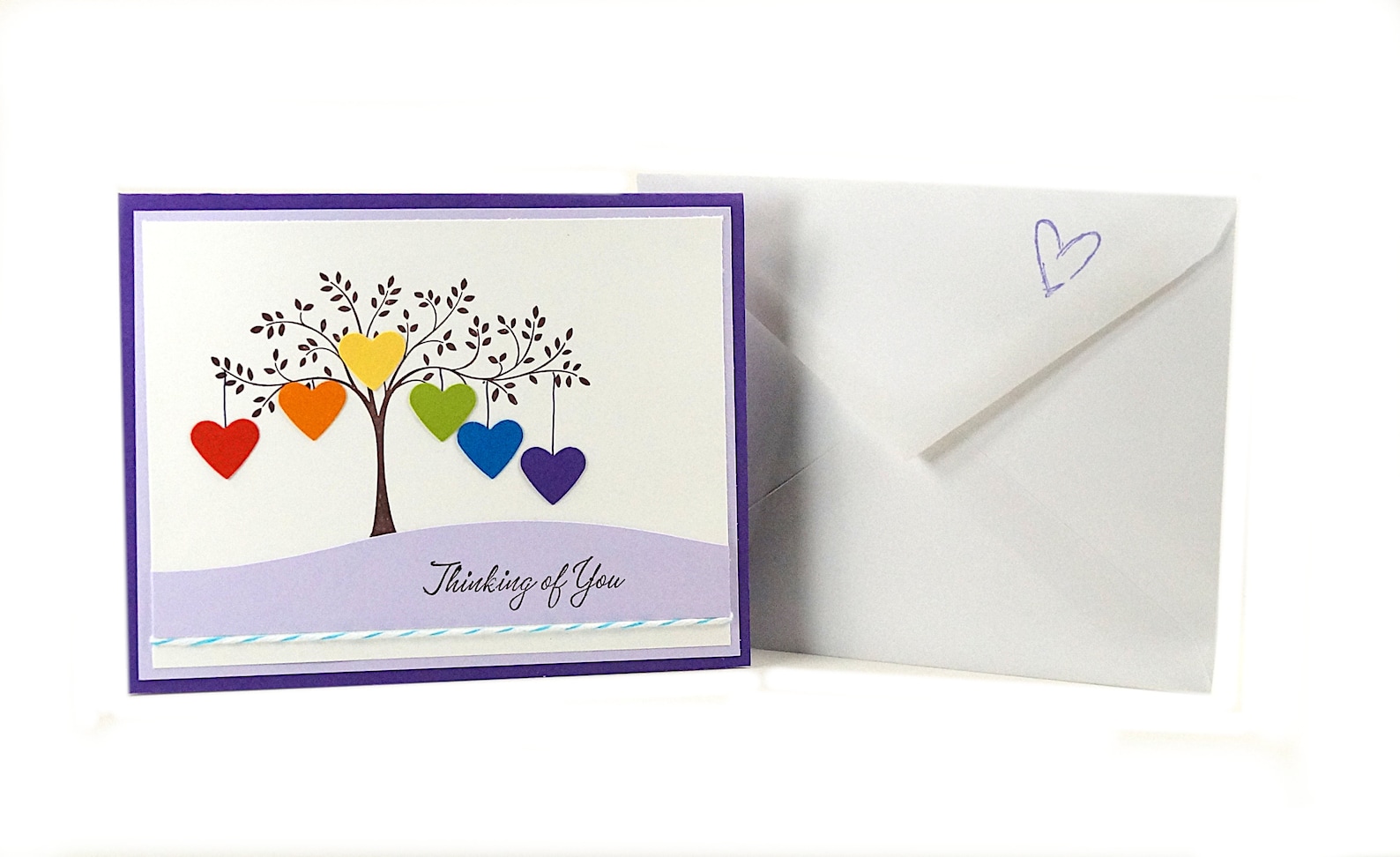 Thinking Of You Card Encouragement Card Rainbow Greeting | Etsy