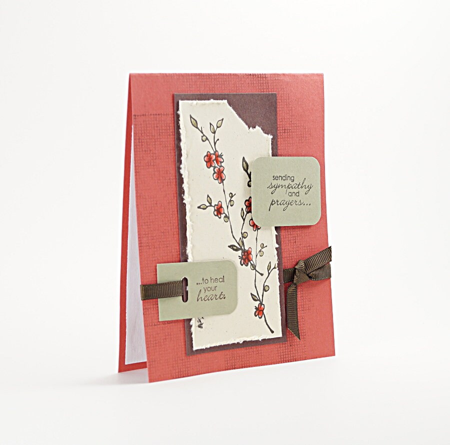 Handmade Sympathy Cards Condolence Card Flower Sympathy | Etsy