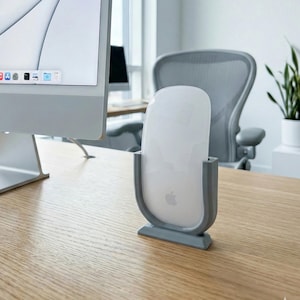3D-utskrivet vertikalt stativ kompatibelt med Apple Magic Mouse, skrivbordshållare, minimalistisk musförvaringsorganisatör