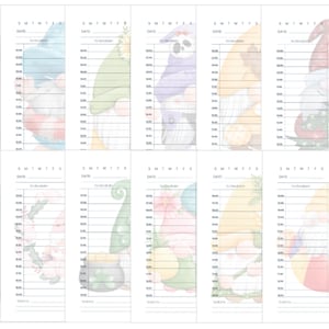 Cute Gnomes Daily Digital Planner Printable PDF