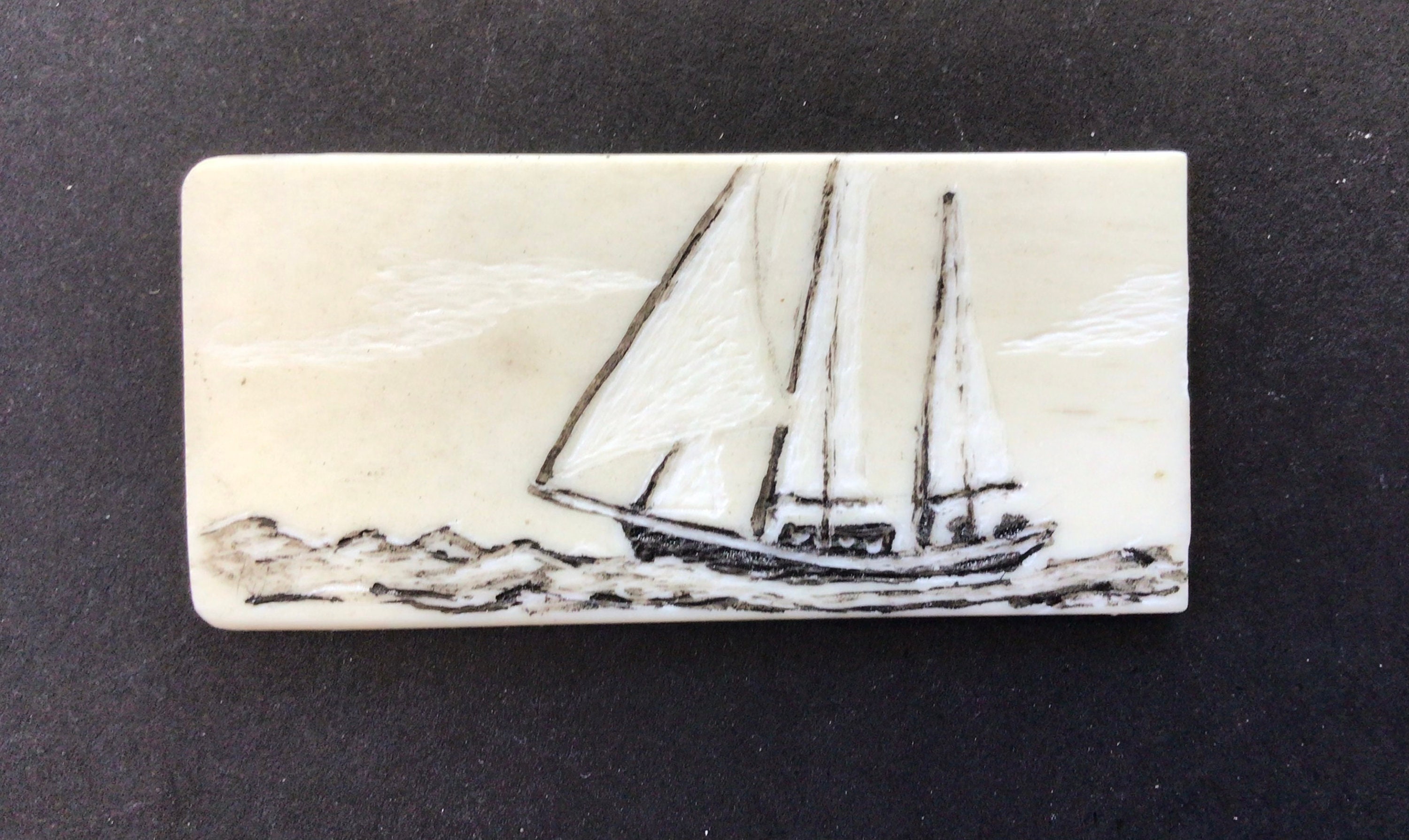 Scrimshaw Hand Carved Antique Ivory Piano Key Etsy