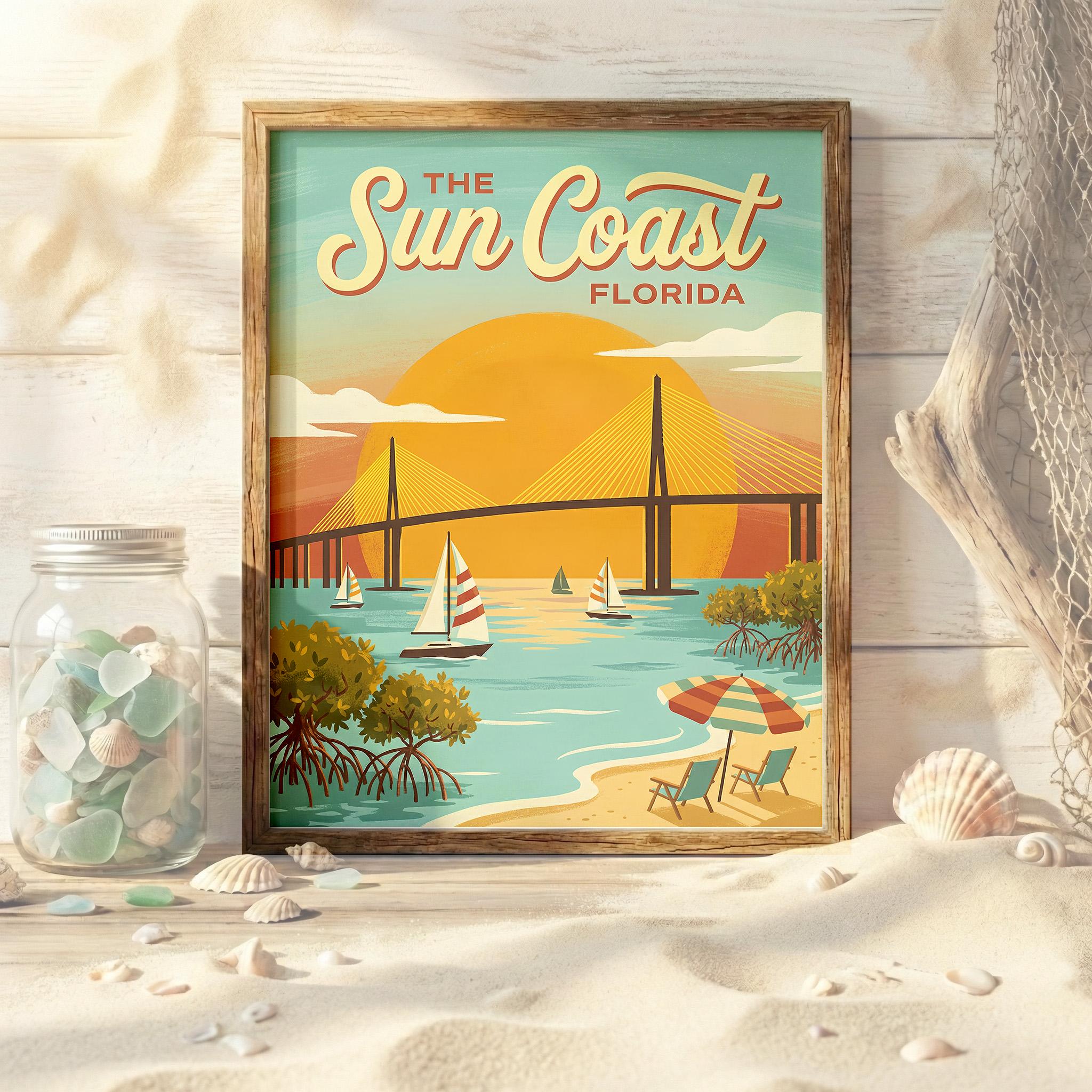 The Sun Coast Florida Travel Posters (2 Variations) | Sunshine