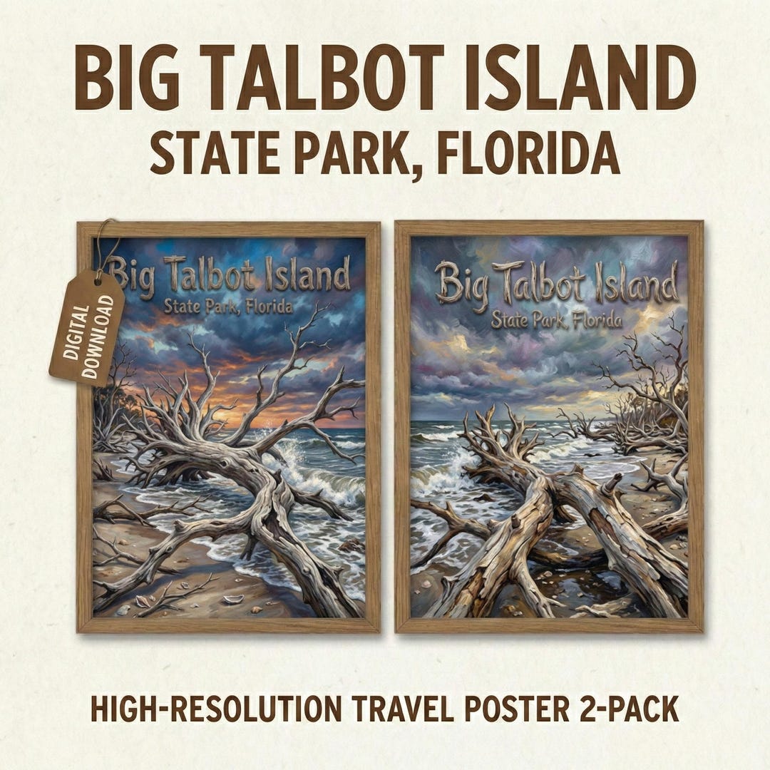 Big Talbot Island State Park Posters (2 Variations) | Jacksonville ...