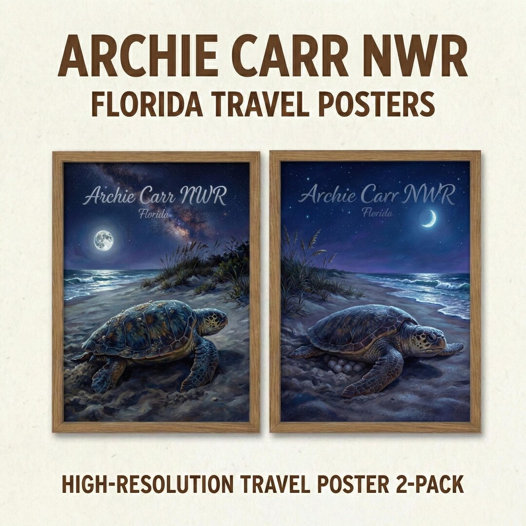 Archie Carr National Wildlife Refuge Travel Posters (2 Variations ...
