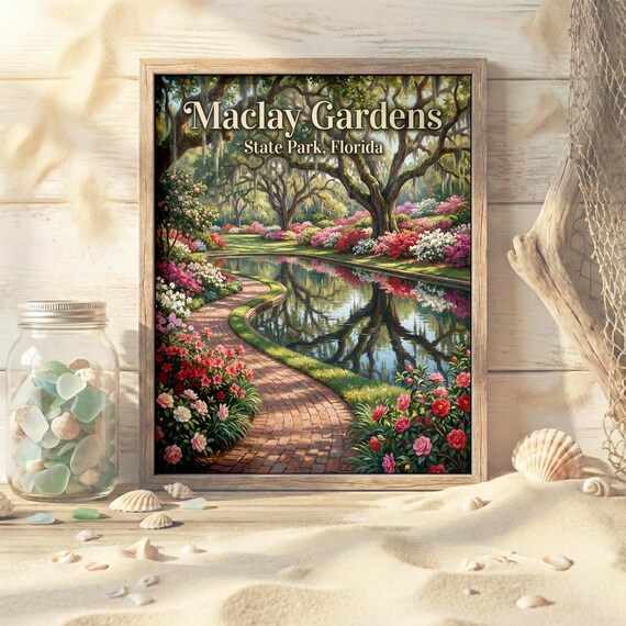 Maclay Gardens Travel Poster | Tallahassee Florida Art Print