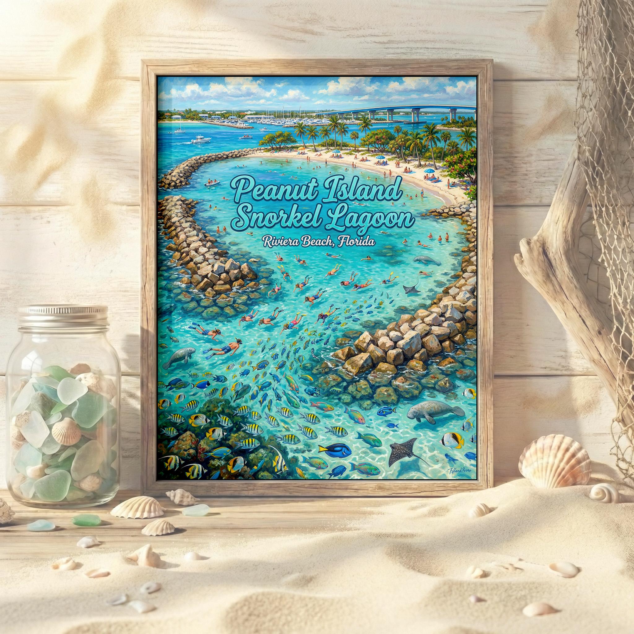 Peanut Island Snorkel Lagoon Art Print | Riviera Beach, Florida