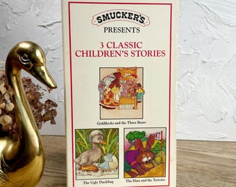 1980s Smucker's Presents 3 Classic Children Narration Stories VHS : Goldilocks and the 3 Bears, Ugly Duckling, The Hare & the Tortoise,