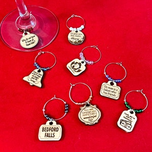 It’s a Wonderful Life-themed wine glass charms