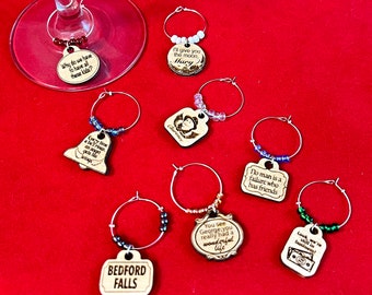 It’s a Wonderful Life-themed wine glass charms