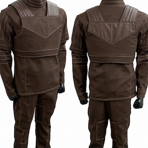 Mandalorian Brown Flight Suit Costume | Din Djarin Cosplay | Star Wars Bounty Hunter Armor Base image 1