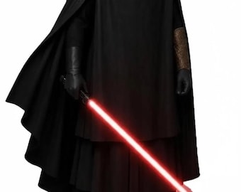 Qimir The Stranger Cosplay Costume | Star Wars Acolyte Inspired Sith Suit | Dark Side Outfit with Cape & Belt