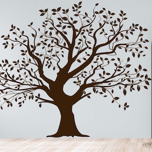 Family Tree Wall Decal, Ancestry Vinyl Tree Sticker, Genealogy Wall Art, Memorial Tree Mural, Large Family Tree Decor, Tree of Life Artwork