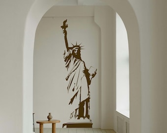 Statue of Liberty Wall Art, New York City Wall Decor, Liberty Island Wall Sticker, Vinyl Art, New York Art, State, USA, Lady Liberty