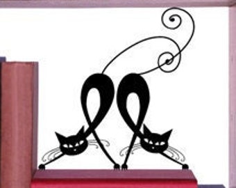 Cat Decor, Cats Wall Art, Cat Decal, Vet Decor, Cat Wall Decal, Kitty, Feline, Vet Tech Decal, Veterinarian, Pet Gift, Home Decorations