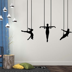 Trapeze Artist, Cirque du Soleil, Circus Wall Decor, Circus Decorations, Trapeze Art, Trapeze Birthday Decor, Circus Decal, Circus Stickers