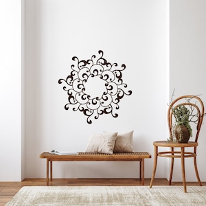 Decorative Wall Decal, Ceiling Decals, Front Door Wreath, Swirls Wall Decor, Pretty Decoration, Scroll Wall Art, Home Artwork