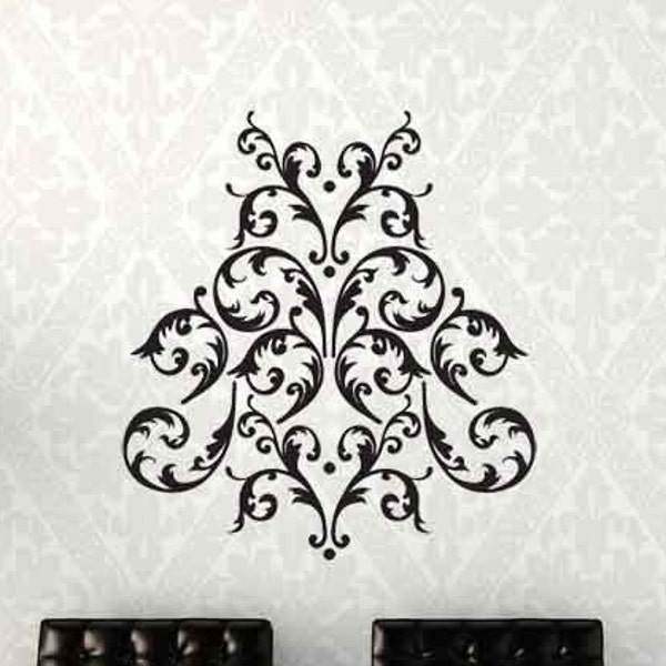 Damask Wall Decals Etsy