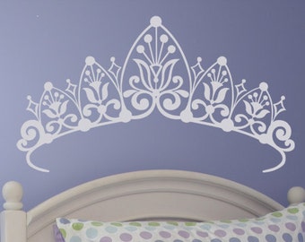Princess Crown Wall Decor, Crowns and Tiaras Decal, Girl's Room Designs ...