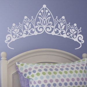 Princess Crown Wall Decor Crowns and Tiaras Decal Girl's - Etsy