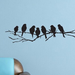 Takdecor, vogelmuurkunst, takken ontwerp, sticker wasruimte, seizoensgebonden, zomer, lente, herfst, huis, badkamer, slaapkamer, huishoudelijke artikelen, vogels
