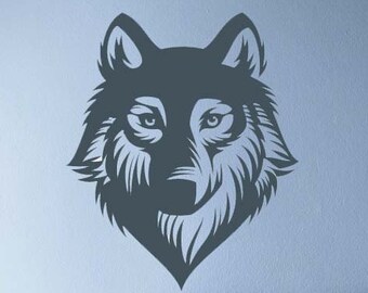 Wolf Wall Art, Huskey Decor, Dog Decorations, Alaska Decal, Vinyl Sticker, Animal Shelter Art, Vet Gifts, Home Design, Alaskan Malamute