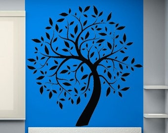 Tree Wall Sticker, Branch Decal, Leaves, Branches Decor, Leaf Vinyl Sticker, Home Artwork