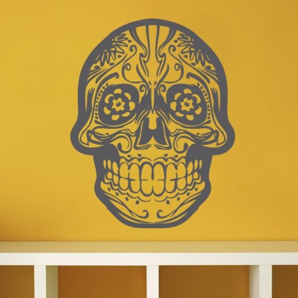 Skull Wall Decal Etsy