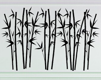 Bamboo Wall Art, Bamboo Decal, Bamboo Plant, Bamboo Wallpaper, Bamboo Stickers, Panda Decorations, Zoo Design, Home Wall Decor