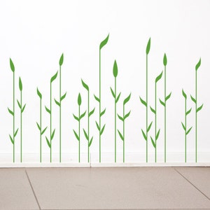 Grass Decor, Reed Wall Decal, Grasses Decoration, Plant Gifts, Gift, Field Art, Tall Vinyl Sticker, Wall Artwork, Home, Office Bedroom Decor