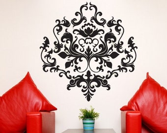 French Swirl, Fleur de lis, Flourish, Abstract Art, Scroll Decal, Vinyl Sticker, Home Wall Artwork, France, Renaissance Office Bedroom Decor