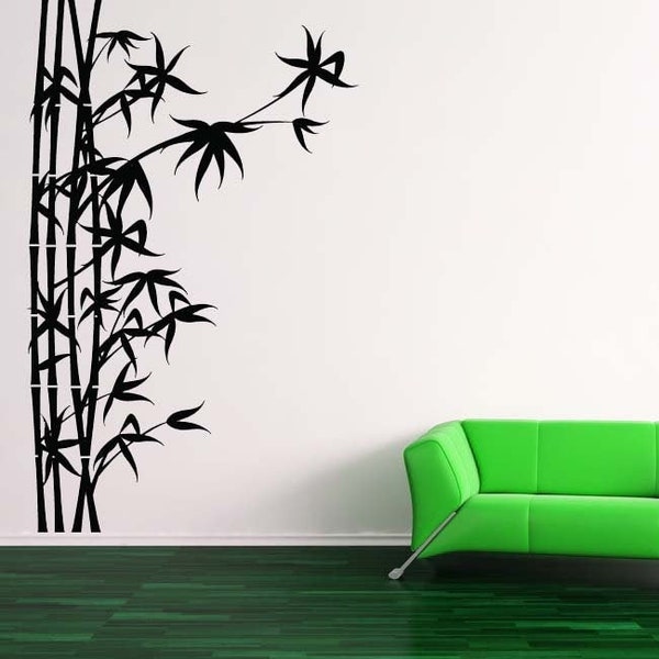 Bamboo Plant, Bamboo Decor, Asian Design, Wedding Shower Decoration, Plant Design, Tree Gift, Home Art, Artwork, Asia Vinyl Sticker