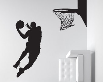 Basketball Decor, Basketball Decal, Basketball Party Decorations, Kids Room Decor, Sports Decor, Basket Ball, Wall Decal, Home Wall Art