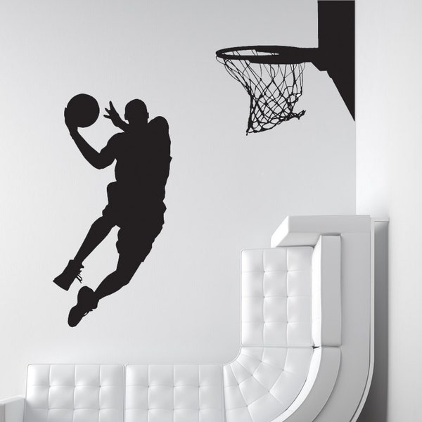 Basketball Decor, Basketball Decal, Basketball Party Decorations, Kids Room Decor, Sports Decor, Basket Ball, Wall Decal, Home Wall Art