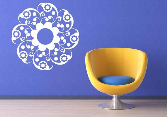 Daisy Medallion Decal Ceiling Medallion Pin Wheel Flowers Etsy
