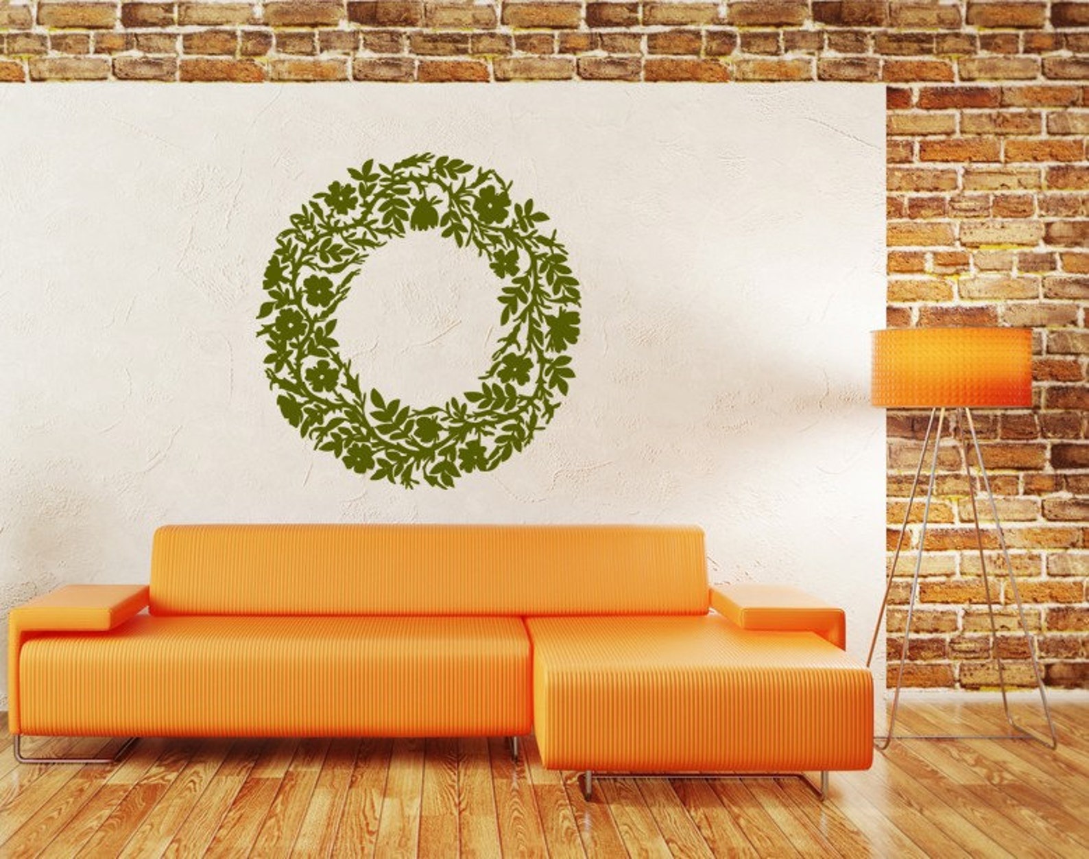 Wreath Wall Decal Ceiling Medallion Table Top Decoration Etsy