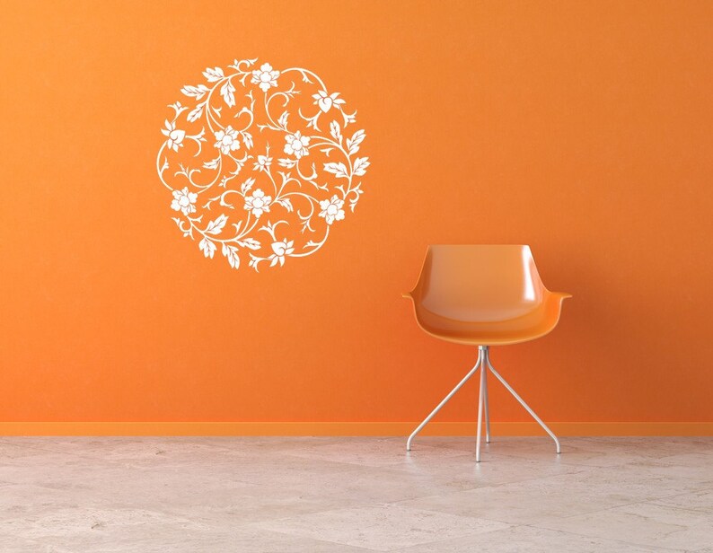 Medallion Wall Decal Ceiling Decoration Floral Asian - Etsy