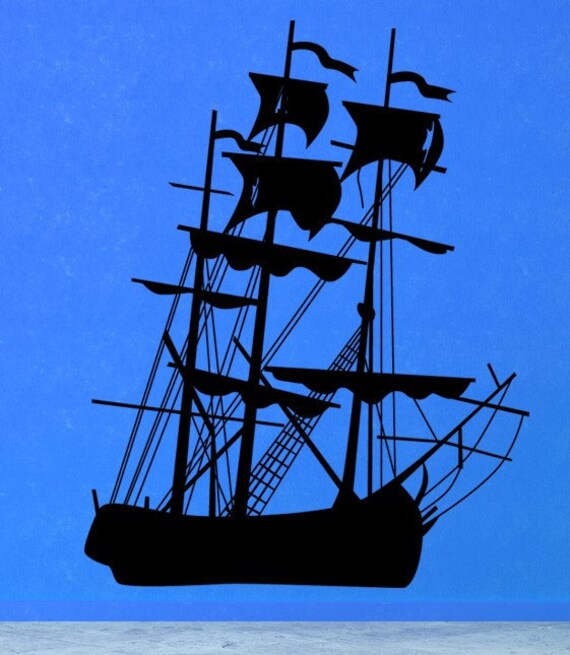 Piraten Schiff Wandtattoo Piraten Aufkleber Piraten Dekor Etsy