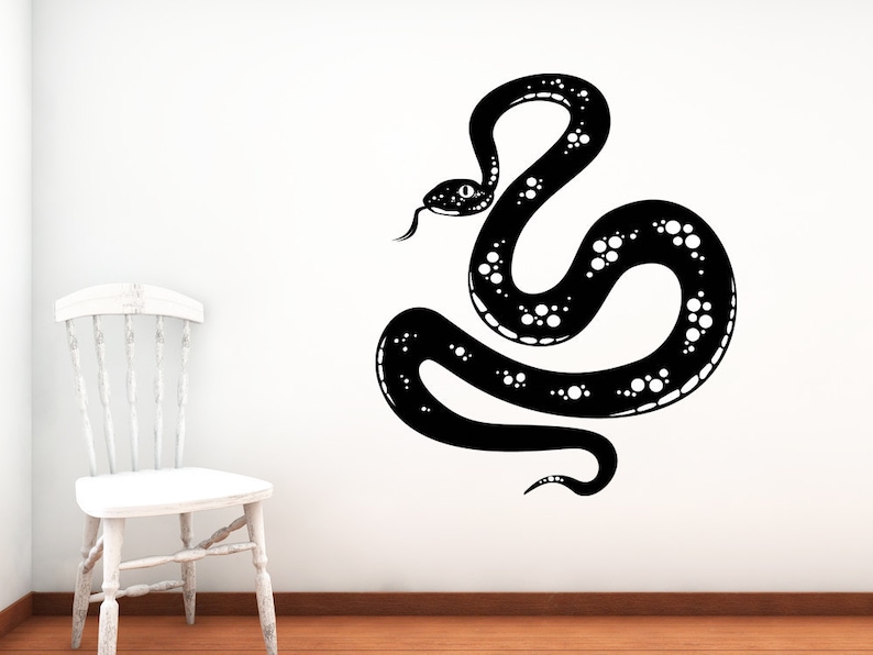 snake decal snake art reptile decor slitherin wall decal | etsy