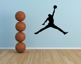 Michael Jordan Decal, Michael Jordan Decor, Basketball Decal, Basketball Decor, Childrens Bedroom Decal, Sports Decor, Kids Wall Art