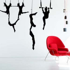 Trapeze Artist, Cirque du Soleil, Circus Wall Decor, Circus Decorations, Trapeze Art, Trapeze Birthday Decor, Circus Decal, Circus Stickers