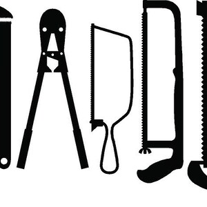 Tool Sticker, Gifts for Dad, Tools Wall Art, Hammer, Wrench, Screwdriver, Garage Decorations, Shed Decor, Handy Man, Home Wall Decor image 2